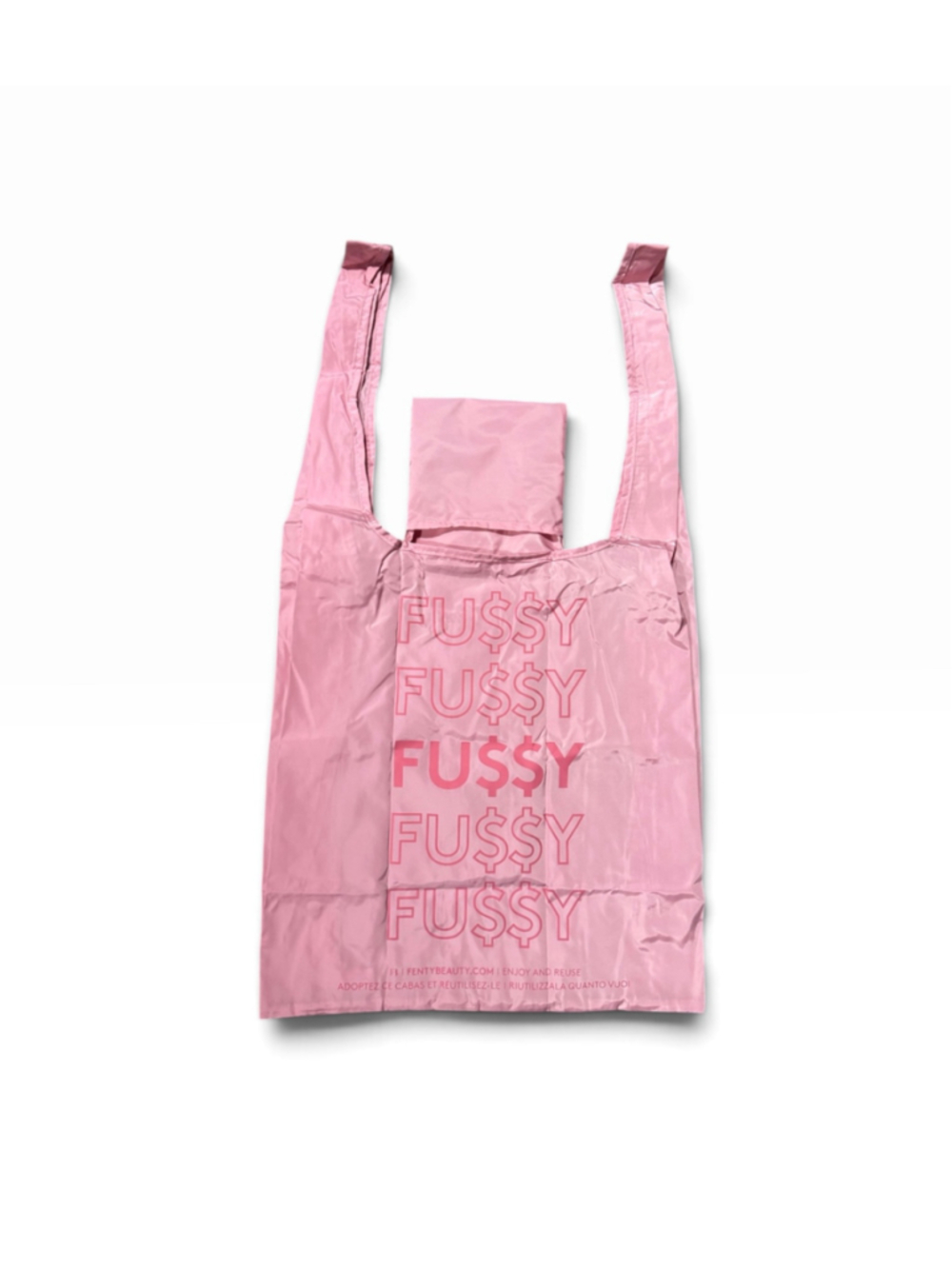 New Fenty Beauty Reusable Pink Tote, "Fussy"